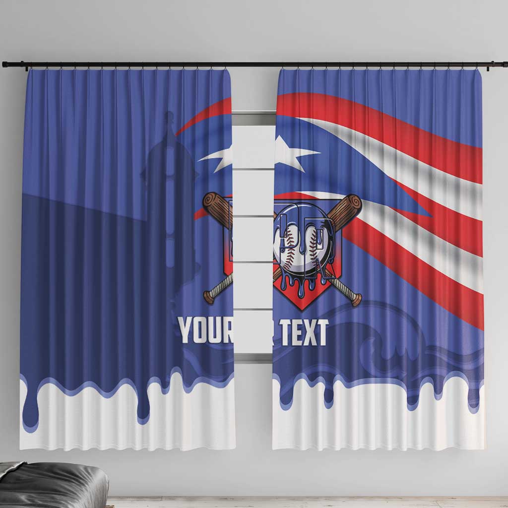 Puerto Rico 2026 Baseball Custom Window Curtain Go Puerto Rican El Morro Drip Style