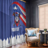 Puerto Rico 2026 Baseball Custom Window Curtain Go Puerto Rican El Morro Drip Style