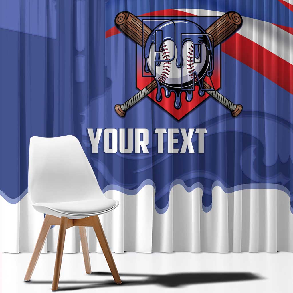 Puerto Rico 2026 Baseball Custom Window Curtain Go Puerto Rican El Morro Drip Style