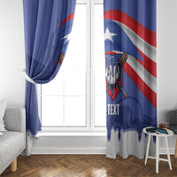 Puerto Rico 2026 Baseball Custom Window Curtain Go Puerto Rican El Morro Drip Style