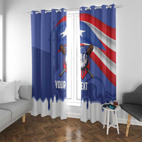Puerto Rico 2026 Baseball Custom Window Curtain Go Puerto Rican El Morro Drip Style