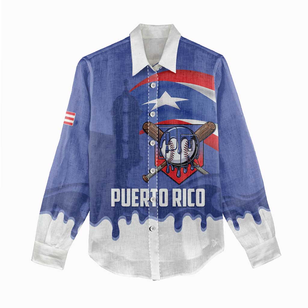 Puerto Rico 2026 Baseball Custom Women Casual Shirt Go Puerto Rican El Morro Drip Style