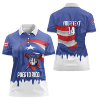 Puerto Rico 2026 Baseball Custom Women Polo Shirt Go Puerto Rican El Morro Drip Style