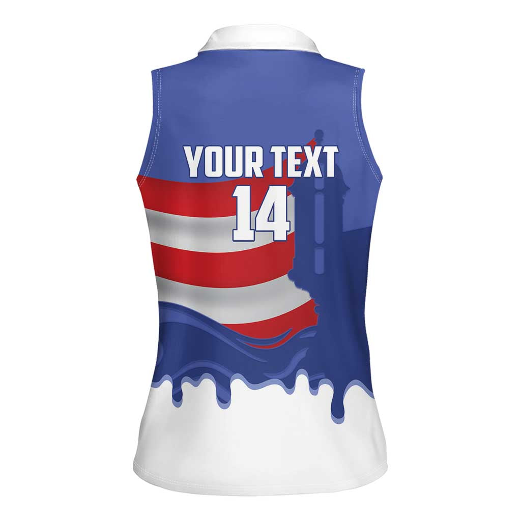 Puerto Rico 2026 Baseball Custom Women Sleeveless Polo Shirt Go Puerto Rican El Morro Drip Style