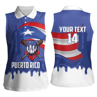 Puerto Rico 2026 Baseball Custom Women Sleeveless Polo Shirt Go Puerto Rican El Morro Drip Style