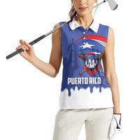 Puerto Rico 2026 Baseball Custom Women Sleeveless Polo Shirt Go Puerto Rican El Morro Drip Style