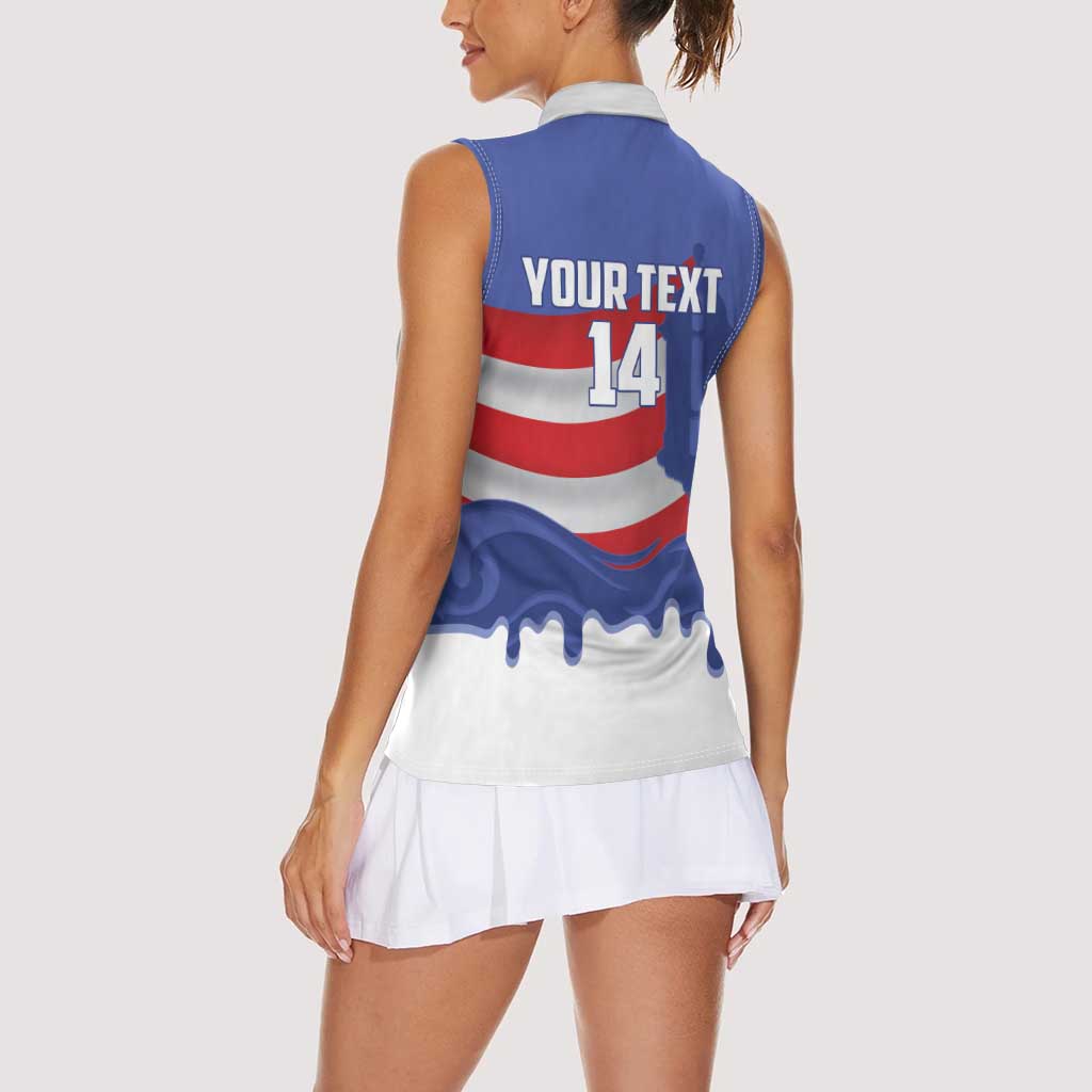 Puerto Rico 2026 Baseball Custom Women Sleeveless Polo Shirt Go Puerto Rican El Morro Drip Style
