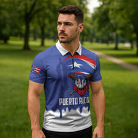 Puerto Rico 2026 Baseball Custom Zipper Polo Shirt Go Puerto Rican El Morro Drip Style