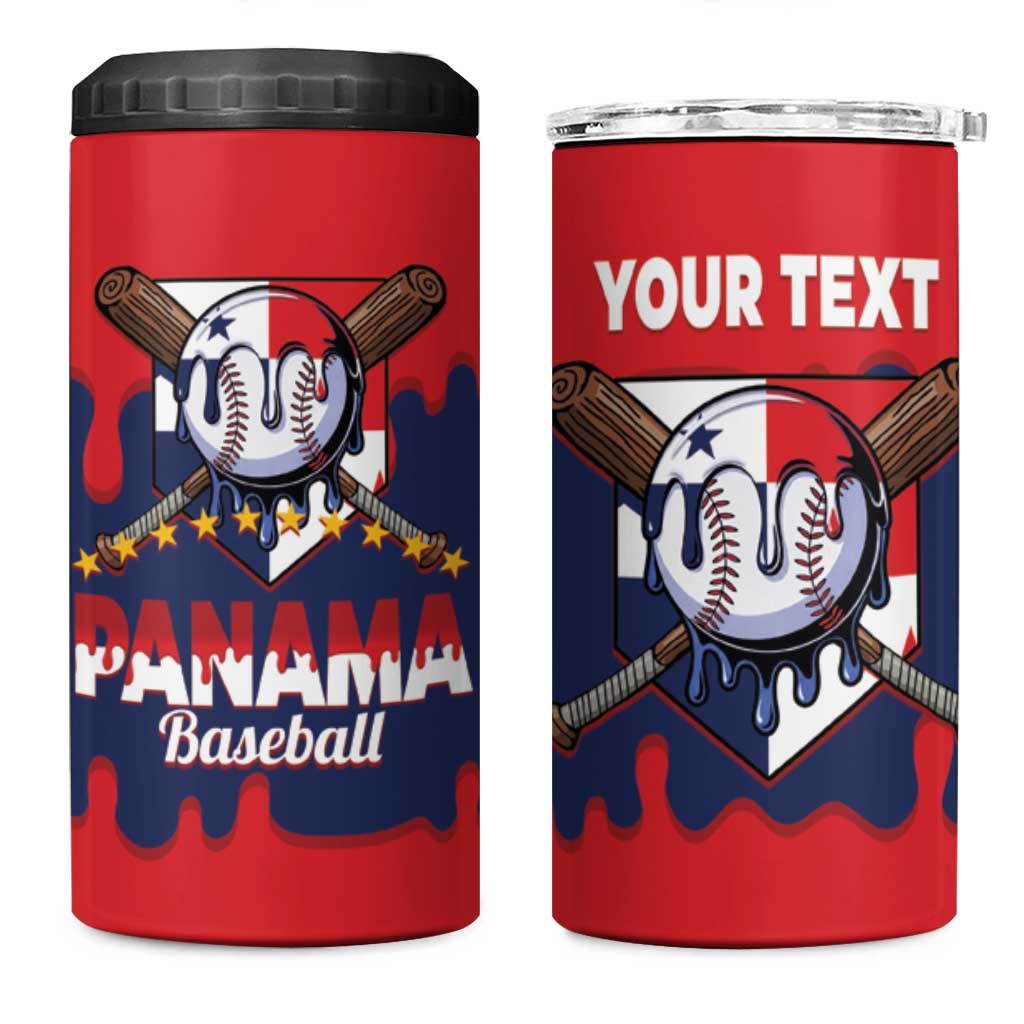 Panama 2026 Baseball Custom 4 in 1 Can Cooler Tumbler Go Champions Drip Style