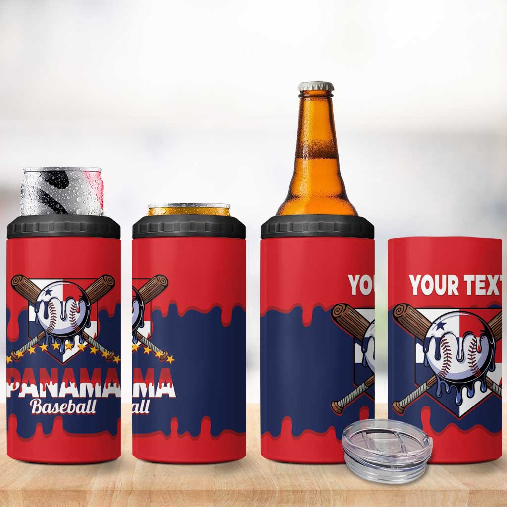 Panama 2026 Baseball Custom 4 in 1 Can Cooler Tumbler Go Champions Drip Style