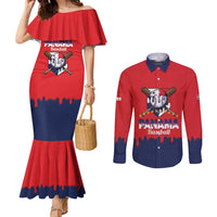 Panama 2026 Baseball Custom Couples Matching Mermaid Dress and Long Sleeve Button Shirt Go Champions Drip Style