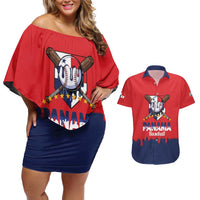Panama 2026 Baseball Custom Couples Matching Off Shoulder Short Dress and Hawaiian Shirt Go Champions Drip Style