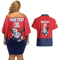 Panama 2026 Baseball Custom Couples Matching Off Shoulder Short Dress and Hawaiian Shirt Go Champions Drip Style
