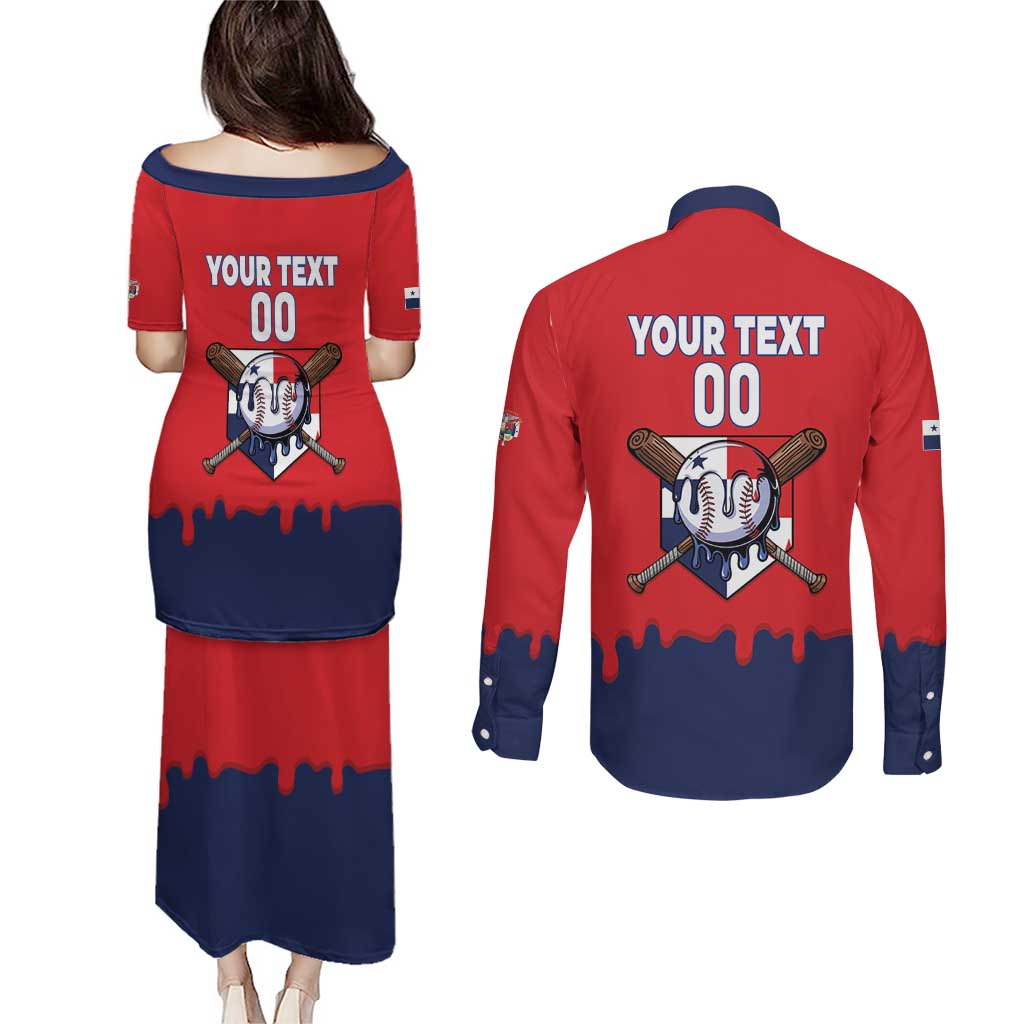 Panama 2026 Baseball Custom Couples Matching Puletasi and Long Sleeve Button Shirt Go Champions Drip Style