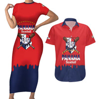 Panama 2026 Baseball Custom Couples Matching Short Sleeve Bodycon Dress and Hawaiian Shirt Go Champions Drip Style