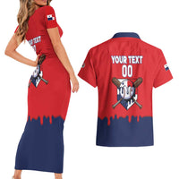 Panama 2026 Baseball Custom Couples Matching Short Sleeve Bodycon Dress and Hawaiian Shirt Go Champions Drip Style
