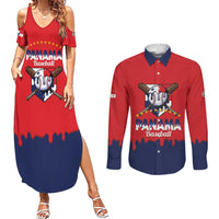Panama 2026 Baseball Custom Couples Matching Summer Maxi Dress and Long Sleeve Button Shirt Go Champions Drip Style