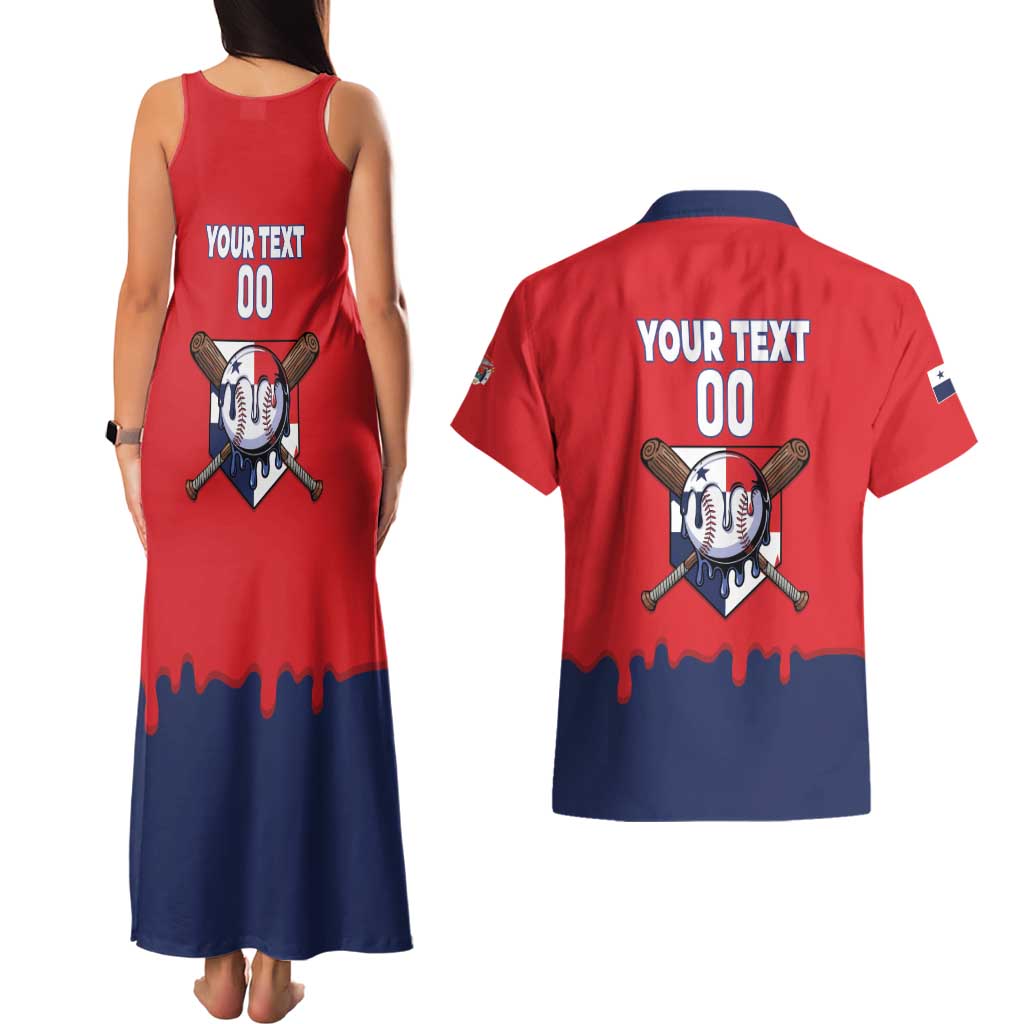 Panama 2026 Baseball Custom Couples Matching Tank Maxi Dress and Hawaiian Shirt Go Champions Drip Style