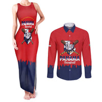 Panama 2026 Baseball Custom Couples Matching Tank Maxi Dress and Long Sleeve Button Shirt Go Champions Drip Style