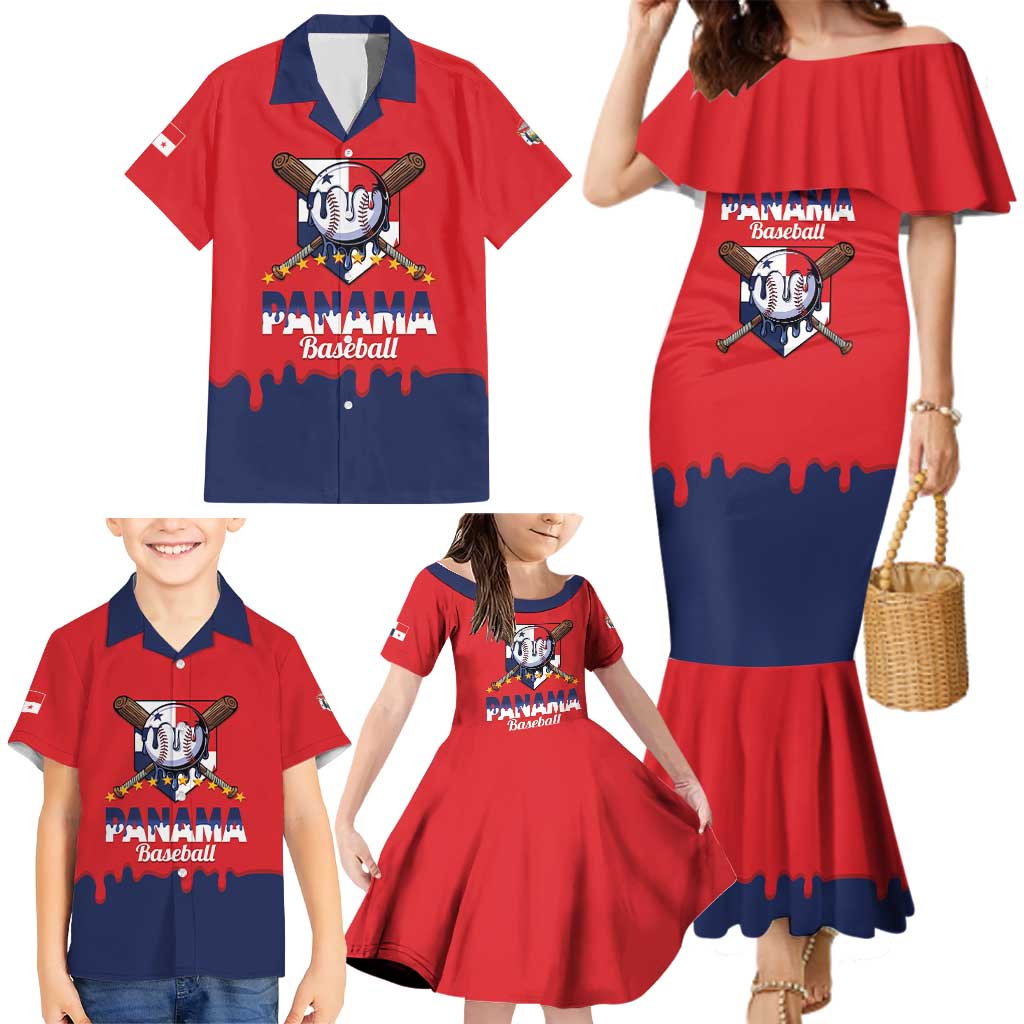 Panama 2026 Baseball Custom Family Matching Mermaid Dress and Hawaiian Shirt Go Champions Drip Style