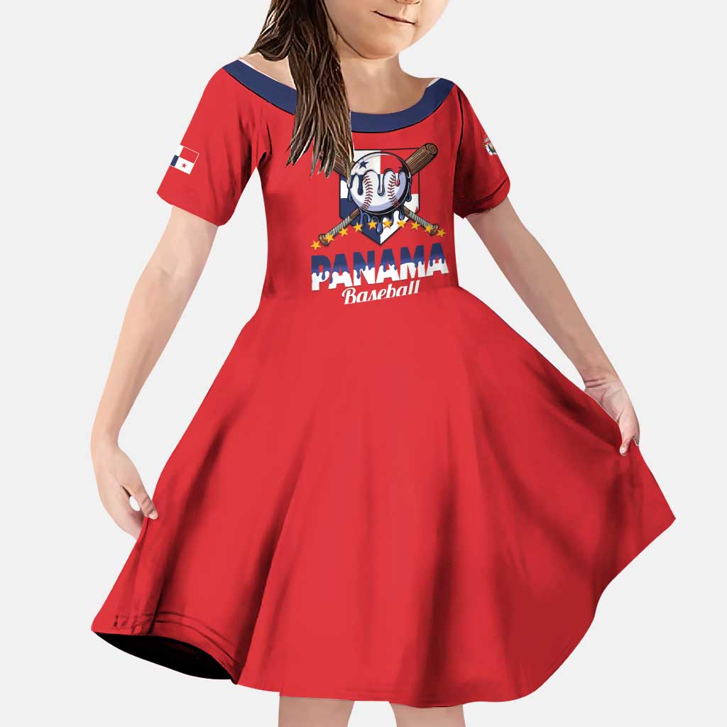 Panama 2026 Baseball Custom Family Matching Off Shoulder Maxi Dress and Hawaiian Shirt Go Champions Drip Style