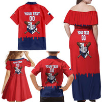 Panama 2026 Baseball Custom Family Matching Off Shoulder Maxi Dress and Hawaiian Shirt Go Champions Drip Style