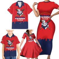 Panama 2026 Baseball Custom Family Matching Short Sleeve Bodycon Dress and Hawaiian Shirt Go Champions Drip Style
