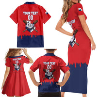 Panama 2026 Baseball Custom Family Matching Short Sleeve Bodycon Dress and Hawaiian Shirt Go Champions Drip Style