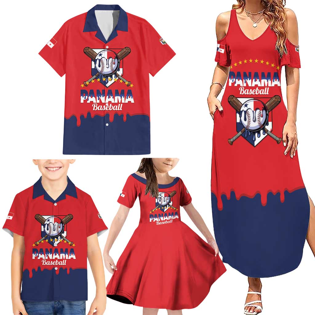 Panama 2026 Baseball Custom Family Matching Summer Maxi Dress and Hawaiian Shirt Go Champions Drip Style