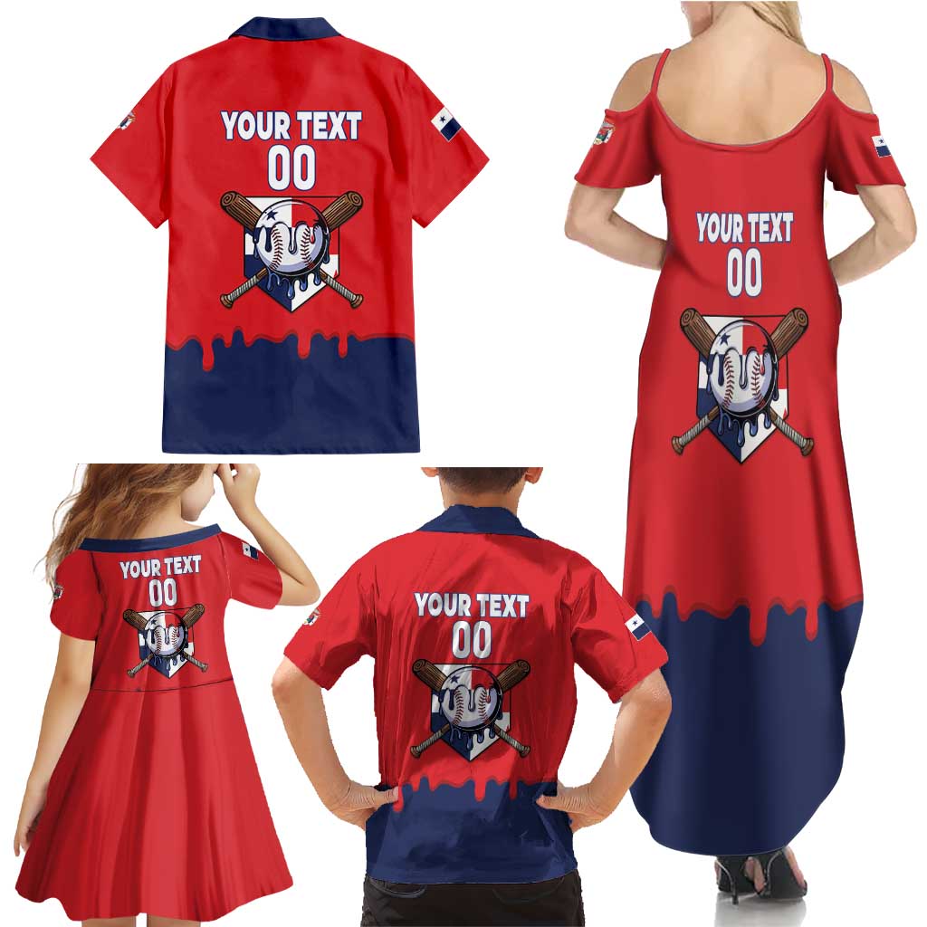 Panama 2026 Baseball Custom Family Matching Summer Maxi Dress and Hawaiian Shirt Go Champions Drip Style