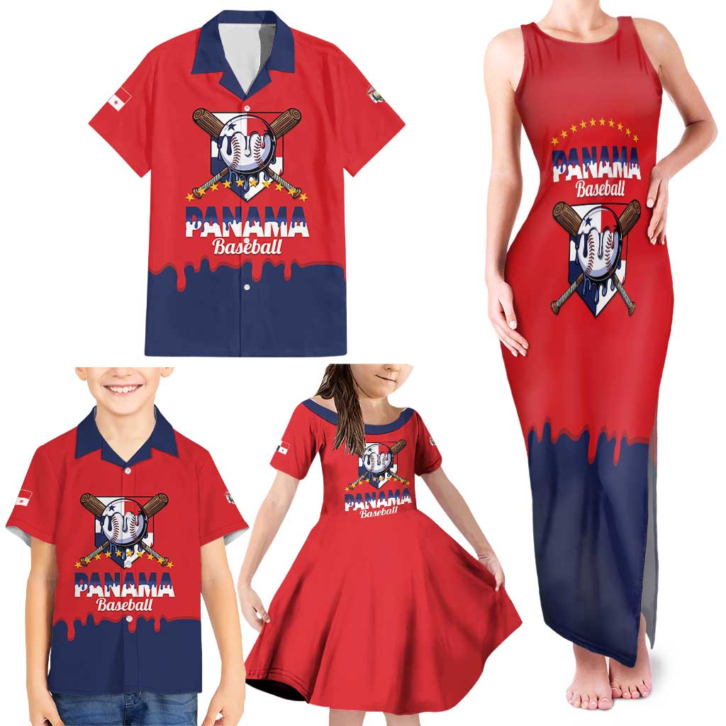 Panama 2026 Baseball Custom Family Matching Tank Maxi Dress and Hawaiian Shirt Go Champions Drip Style