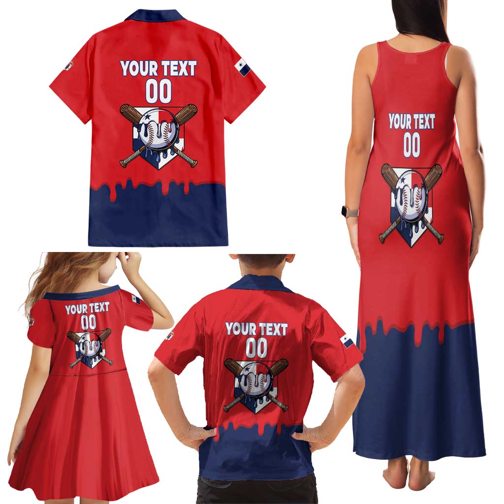 Panama 2026 Baseball Custom Family Matching Tank Maxi Dress and Hawaiian Shirt Go Champions Drip Style