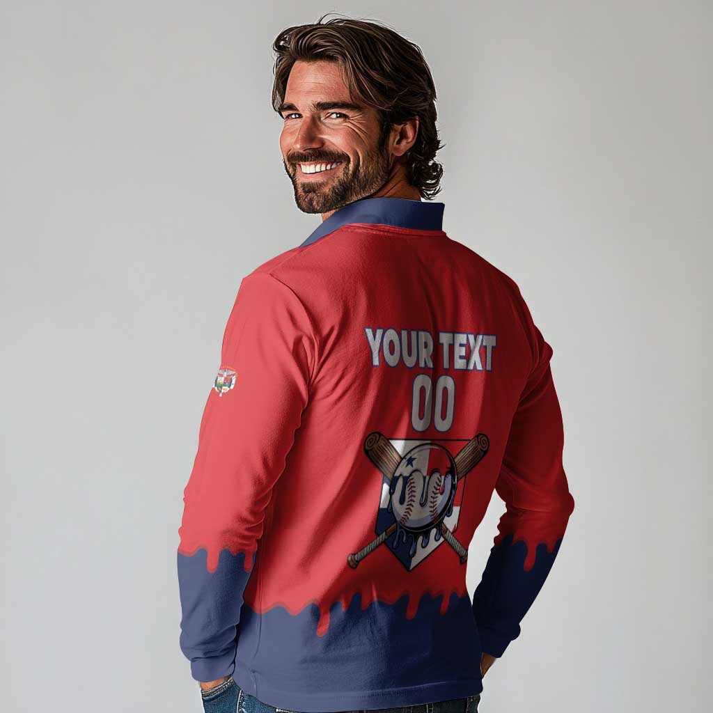 Panama 2026 Baseball Custom Long Sleeve Polo Shirt Go Champions Drip Style
