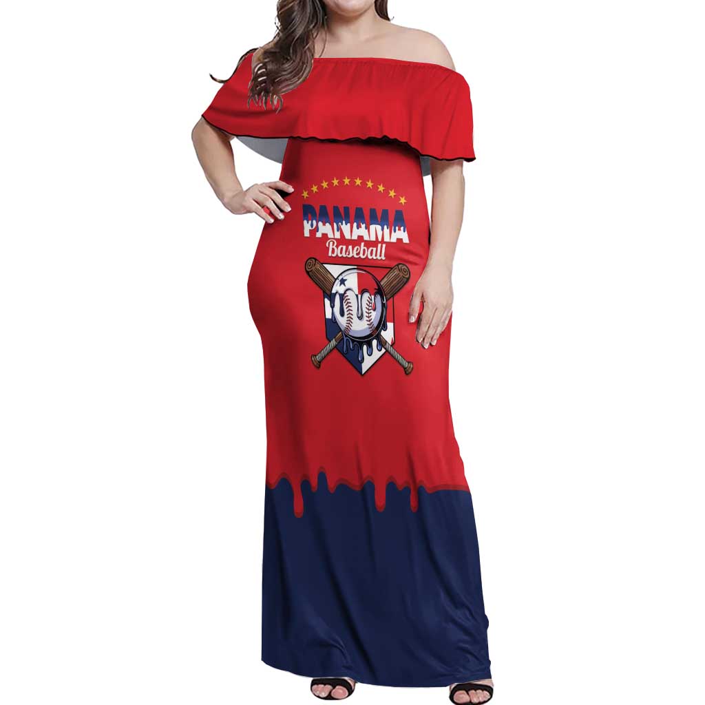 Panama 2026 Baseball Custom Off Shoulder Maxi Dress Go Champions Drip Style