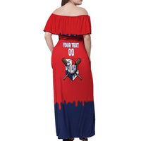 Panama 2026 Baseball Custom Off Shoulder Maxi Dress Go Champions Drip Style