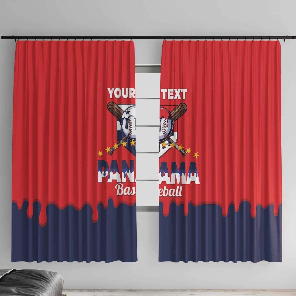 Panama 2026 Baseball Custom Window Curtain Go Champions Drip Style