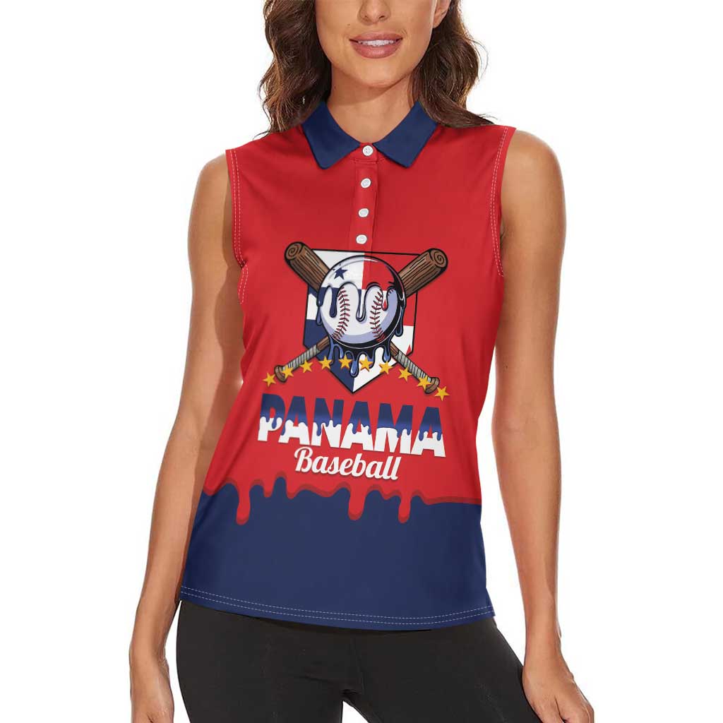 Panama 2026 Baseball Custom Women Sleeveless Polo Shirt Go Champions Drip Style