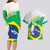 Brazil Jiujitsu Couples Matching Long Sleeve Bodycon Dress and Hawaiian Shirt BJJ 2024 Flag Vibes - Wonder Print Shop