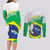 Brazil Jiujitsu Couples Matching Long Sleeve Bodycon Dress and Long Sleeve Button Shirt BJJ 2024 Flag Vibes - Wonder Print Shop