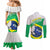 Brazil Jiujitsu Couples Matching Mermaid Dress and Long Sleeve Button Shirt BJJ 2024 Flag Vibes