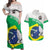 Brazil Jiujitsu Couples Matching Off Shoulder Maxi Dress and Hawaiian Shirt BJJ 2024 Flag Vibes