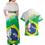 Brazil Jiujitsu Couples Matching Off Shoulder Maxi Dress and Hawaiian Shirt BJJ 2024 Flag Vibes