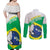 Brazil Jiujitsu Couples Matching Off Shoulder Maxi Dress and Long Sleeve Button Shirt BJJ 2024 Flag Vibes