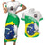 Brazil Jiujitsu Couples Matching Short Sleeve Bodycon Dress and Hawaiian Shirt BJJ 2024 Flag Vibes - Wonder Print Shop
