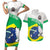 Brazil Jiujitsu Couples Matching Short Sleeve Bodycon Dress and Hawaiian Shirt BJJ 2024 Flag Vibes