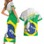 Brazil Jiujitsu Couples Matching Short Sleeve Bodycon Dress and Hawaiian Shirt BJJ 2024 Flag Vibes - Wonder Print Shop