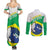 Brazil Jiujitsu Couples Matching Summer Maxi Dress and Long Sleeve Button Shirt BJJ 2024 Flag Vibes - Wonder Print Shop