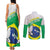 Brazil Jiujitsu Couples Matching Tank Maxi Dress and Long Sleeve Button Shirt BJJ 2024 Flag Vibes