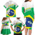 Brazil Jiujitsu Family Matching Long Sleeve Bodycon Dress and Hawaiian Shirt BJJ 2024 Flag Vibes - Wonder Print Shop