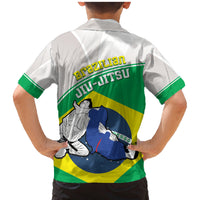 Brazil Jiujitsu Family Matching Mermaid Dress and Hawaiian Shirt BJJ 2024 Flag Vibes - Wonder Print Shop